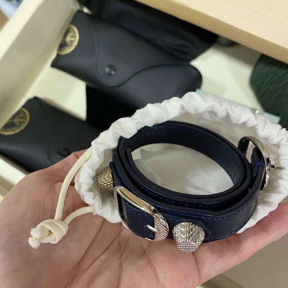 Original Balenciaga Triple Tour size S leather bracelet - Picture 5 of 5